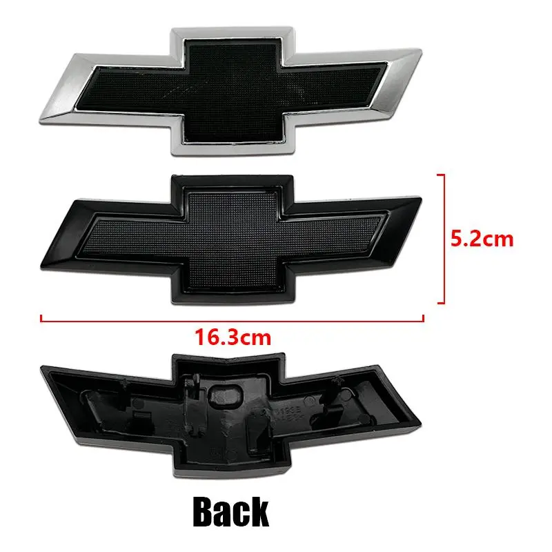 17.3cm ABS Car Accessories - Front Rear Emblem, Steering Wheel Badge, Trunk Logo Sticker for Chevrolet Aveo, Cobalt, Cruze, Trax, Camaro, Captiva