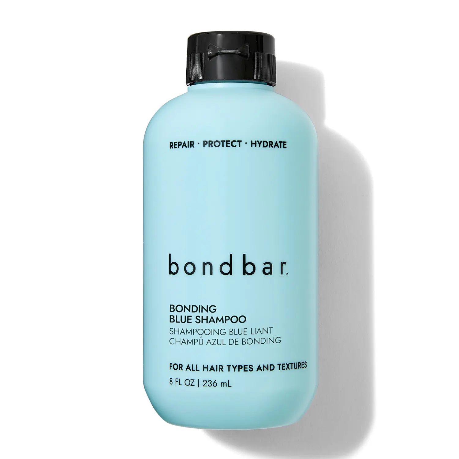 Bondbar Bonding Blue Shampoo - 8 Oz Haircare Cleanser for Brunettes, Neutralizes Brassiness, Hydrating with Jojoba Oil, Moisture-Boosting, Repair-Focused, Cruelty-Free, Vegan, Paraben-Free