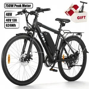 ZNH Electric Bike for Adult 750w Powerful Motor,48V/13AH Removable Battery,Max 25 mph, 26" Durable Tire, off-road Ebike & Mountain Bike,21-Speed,UL2849