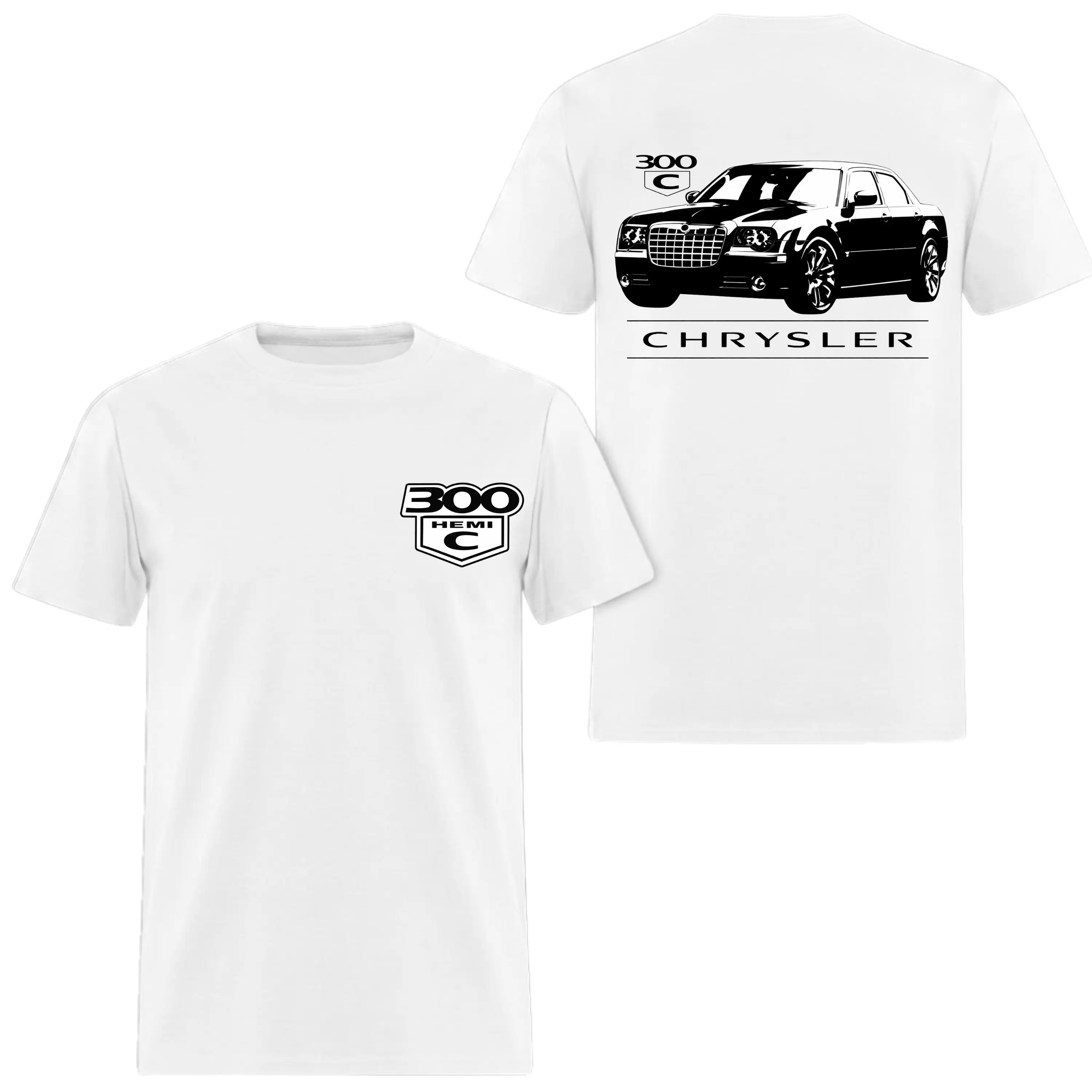 Chrysler 300C Hemi T-Shirt, 2 Sides, Mopar Sedan Graphic Tee