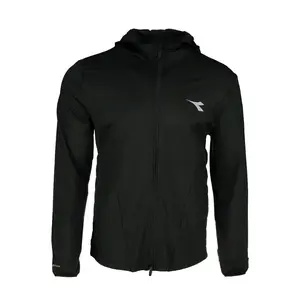 diadora Mens Run Winter Protection Jacket Athletic Outerwear Casual - Black