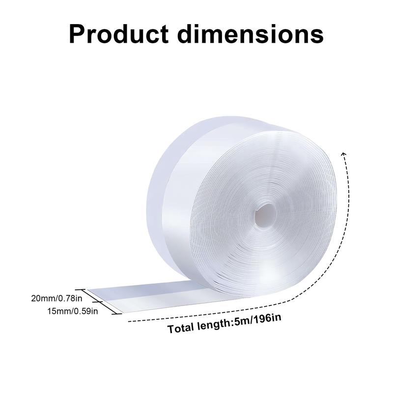 16.4Ft Door Weather Stripping, (1.38in Width) Weather Stripping Door Draft Stopper Adhesive Seal Strip Anti Draft Insulation Tape for Doors Windows and Shower Doors