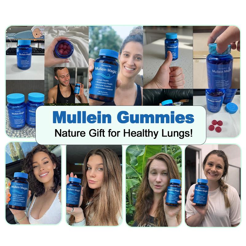 Mullein Magic Gummies- For Lungs & Respiratory Health, Mix Berry Falvor