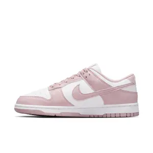 AIR JORDAN Nike Dunk Low "White Particle Rose" Women's Classic Color Blocking Plush Padding Foam Midsole Rubber Outsole