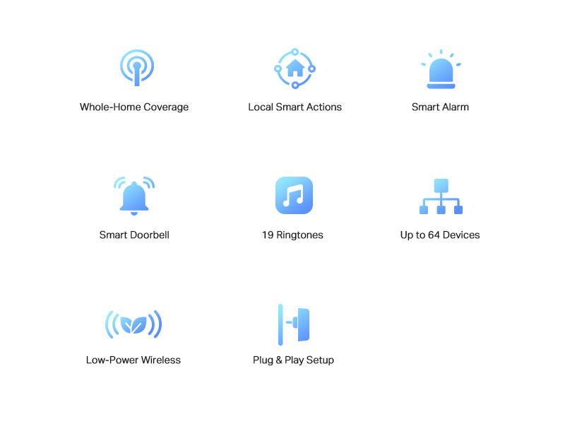 TP-Link & Tapo H100 Smart Hub + Chime – 1 500 ft Long-Range, 64-Device Controller, 19-Ring Doorbell System, 90 dB Alarm, Ultra-Low-Power Sub-G, Works with Tapo Sensors, No Subscription Wireless