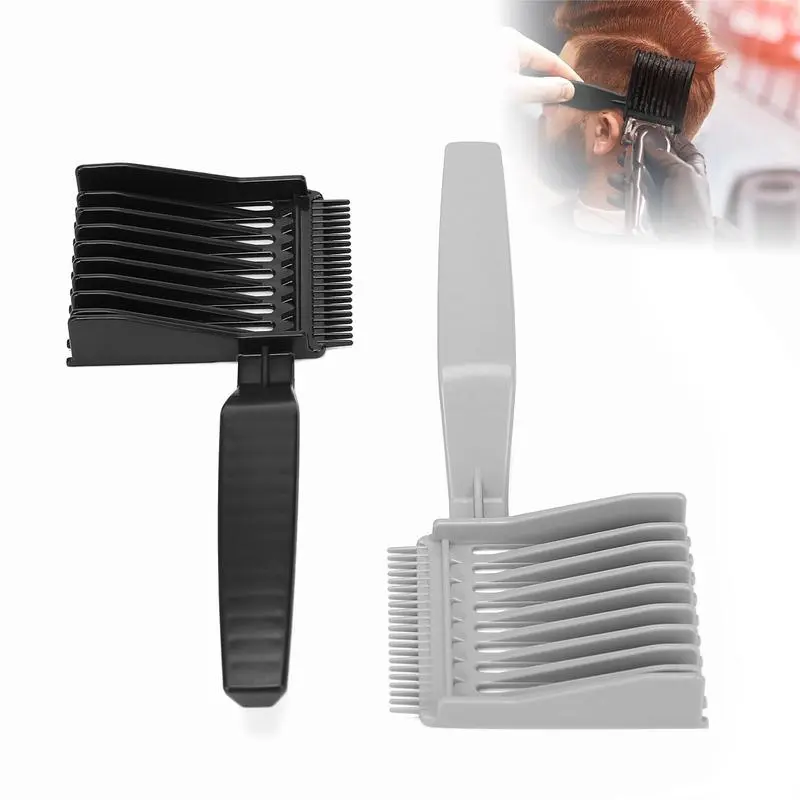 3 PCS Fade Comb Tool for Men Haircut Gradient Hair Comb Compatible with All Clipper Blending Combs Barber Accessories for Fades with Comfortable Triangular Handle & Fixed Gradient Comb