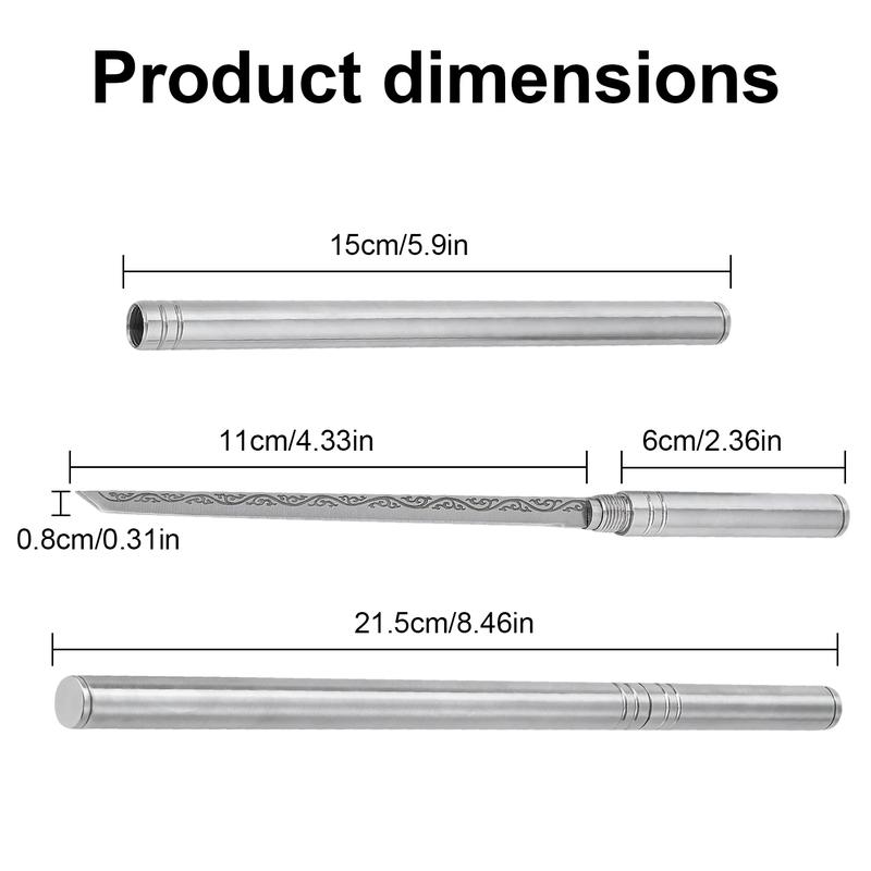 VAYWET Stainless Steel Mini Knife 1 Piece Set with Blade Handle, Durable Meat Steak Knife, 1 pack Sheath, Thickened for Various Kitchen Uses Cutting Utensils Blade for Camping EDC Essential Hiking Outdoor Compact, Travel-Friendly Design for Everyday Carry