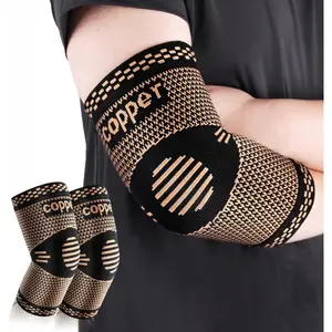 Copper Elbow Sleeve,Elbow Compression Sleeve, Elbow Brace For Tendonitis and Tennis Elbow,Golfers, Arthritis, Bursitis. Elbow Pain Relief,Weightlifting, Fit for Men & Women