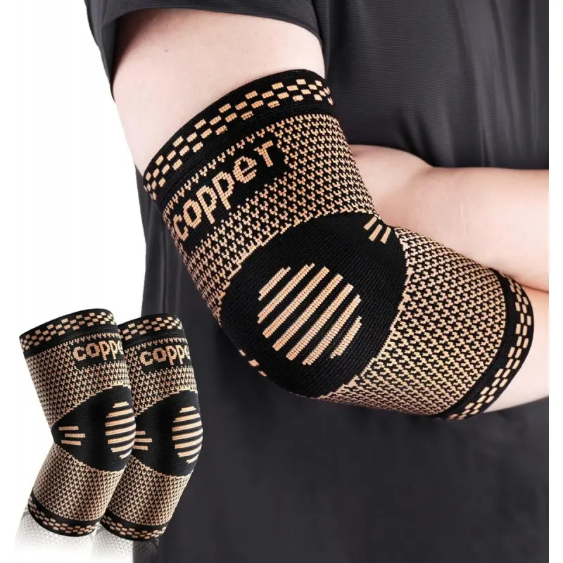 Unisex Copper Compression Sleeve Sporty Protective Gear - Tendonitis Pain Relief Brace, Ideal for Weightlifting & Arthritis Support (Sports & Outdoor Use)