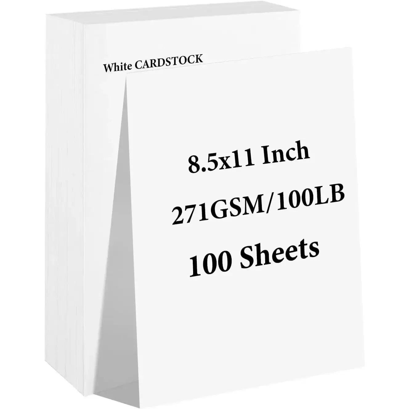 100 Sheets White Cardstock 8.5” x 11”, 100lb/271gsm Card Stock, Thick Certificate Paper, Heavy Printing Paper for Resume, Printer, Scrapbooks, Art, Crafts, Business Cards,Invitations