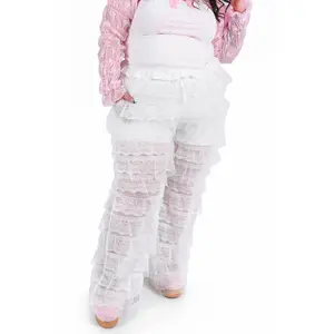 Angel Cake Ruffle Pants - White