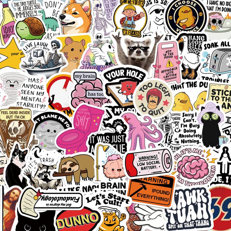 130pcs Funny Stickers for Adults, Prank Meme (Dirty) Hilarious Sticker Pack for Laptop, Hard Hat, Work, Water Bottles, Computers, Vinyl Waterproof Decals (130)