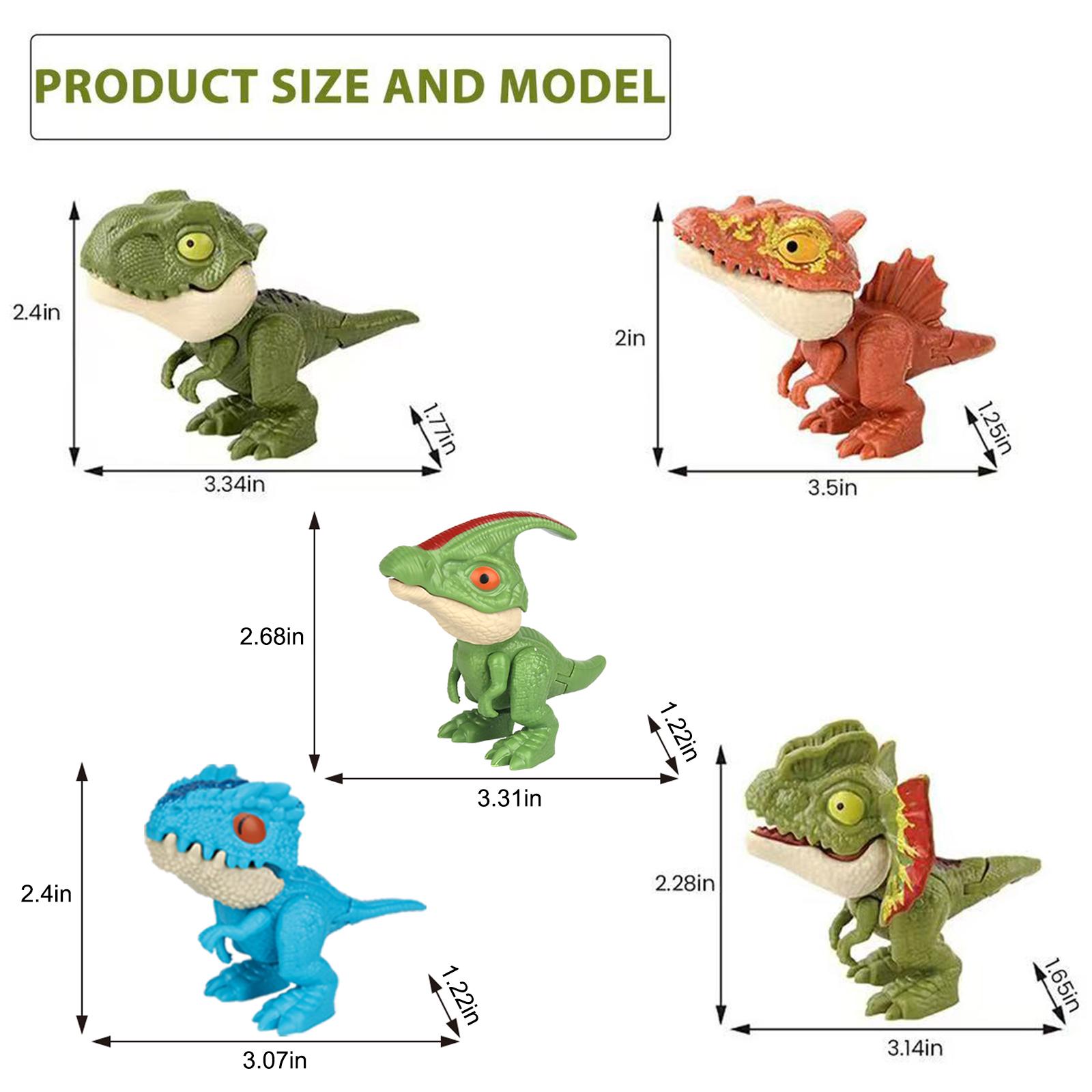 Jurassic World Random 5-Piece Finger-Biting Dinosaur Toy Set |   Painless, Movable Mouth, for Ages 3+ |   Perfect Birthday Gifts, Easter Basket & Easter Egg Stuffers