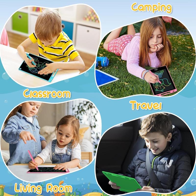 3 Pack LCD Writing Tablet 8.5 Inch Erasable Drawing Pad Toys for Kids Reusable Colorful Electronic Doodle Board Educational and Learning Gifts Drawing Board 10"