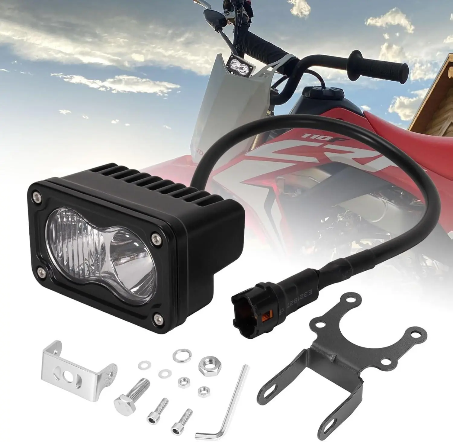 3inch LED Headlight Kit for Talaria Sting R MX4/Sur-Ron Segway X260 Plug and Play Combo Beam 20W 6000-6500K Upgrade Motorcycle Lights Bars Led Headlamp with Mount Bracket, Motorcycle Parts, High Lumen Headlight