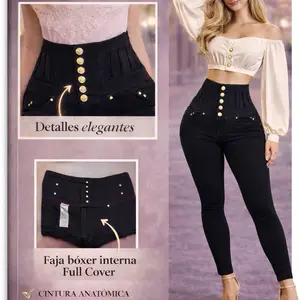 Ref 2511 color negro de 6 botones