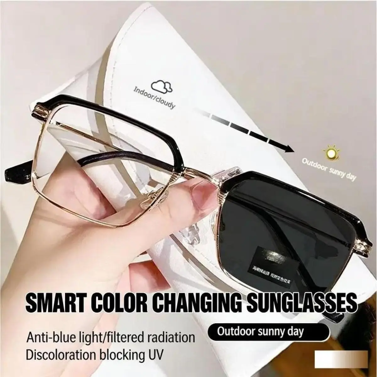 Auto Focus Photochromic Reading Glasses for Men & Women. Smart Progressive Multifocal Transition Readers Sunlight Auto Darkening Lens with Blue Light & UV Protection. Clear Vision Anti Glare Computer Eyeglasses with Free Case Useful Gifts for Parents