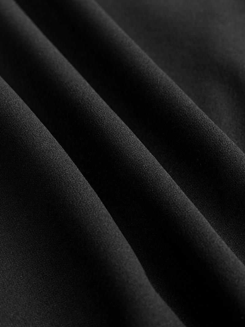 Women's Stylish Elegant Dress Slim-Fitting Figure-Flattering Long-Sleeved PU Leather Panel Zipper Closure All-Season Wear Formal Minimalist Party Workwear Womenswear