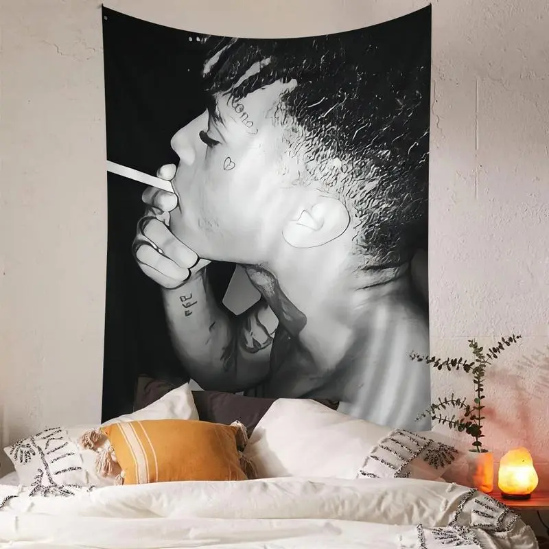 Tapestry Decor Hip Hop Z-XXXTentacion Anime Tapestry Hippie Flower Wall Carpets Dorm Decor Cheap Hippie Wall Hanging Gift Decoration