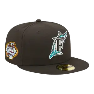New Era Florida Marlins Cloud Under Fitted Hat Black