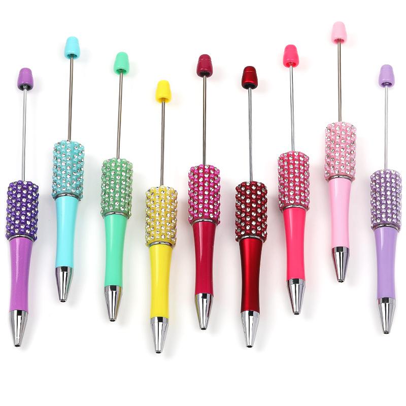 【P58】Qty 5 Diy beading pen wholesale rhinestone pearl handmade patch bead pen ballpoint pen