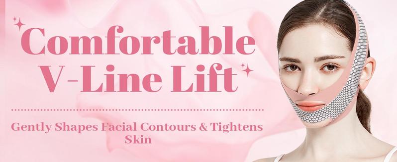 Adjustable V Line Sleep Strap: Prevents Mouth Breathing & Tightens Jawline – Overnight Face Slimming Mask for Contouring and Nasal Breathing Support（ From chin to the top of the head: 23-26.5 inches）