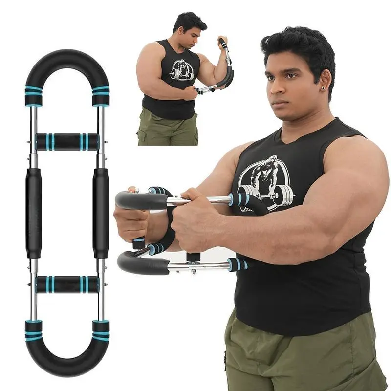 Powertwist Arm Trainer, Men's Strength Training Equipment, Detachable Portable Spring Resistance Gear for Chest & Arm Muscle Strengthening, Home Exercise Workout Training Equipment, Adjustable Forearm Strengthener, Exercise Equipment