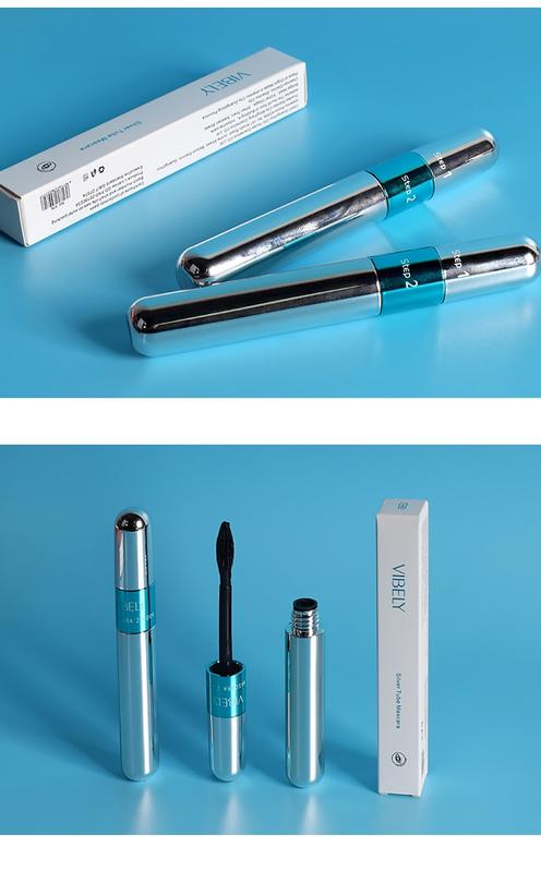 4D Premium Mascara by VIBELY - Easy to Remove by Warm Water, Lengthening,Organic, Vegan & Smudge Proof