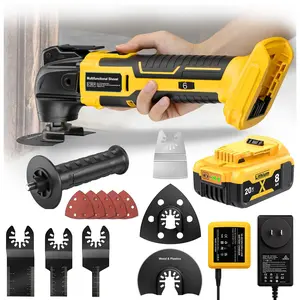 Outdoorfun Cordless Oscillating Multi-Tool for Dewalt 20V Battery Portable Brushless Motor 6 Variable Speed Multi-Tool for Scraping,Sanding,Cutting Wood