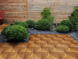 Acacia solid wooddeck tile X08, 10 pack