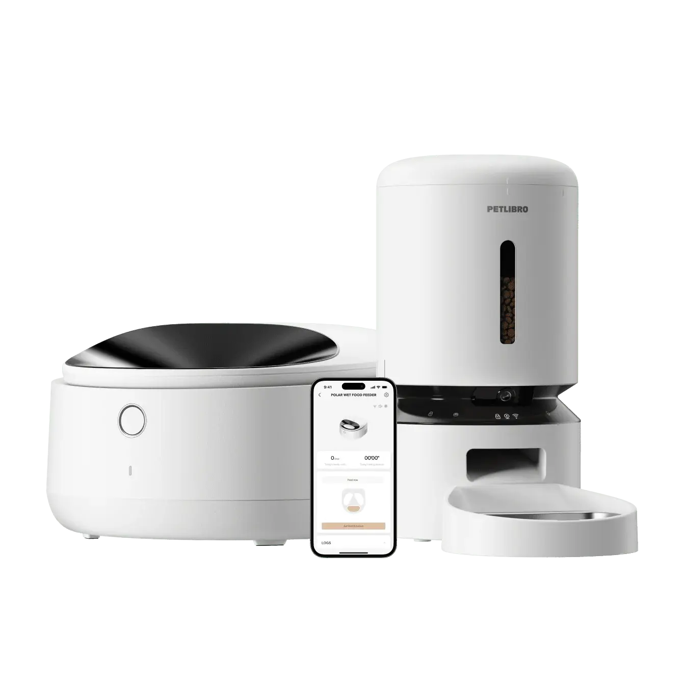 Wet Food Feeder & Smart Camera Feeder-White