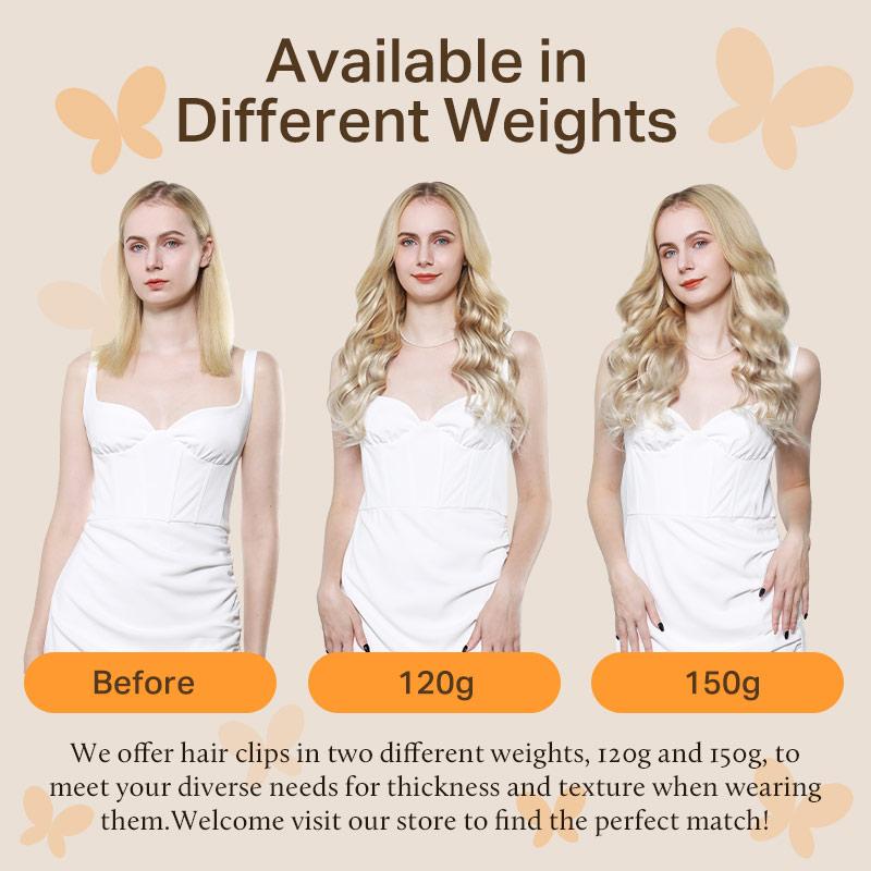 Doores Clip in Hair Extensions 120g 7pcs 150g 9pcs 100% Human Hair Straight for Daily Use & Special Occasions for Women