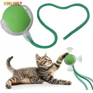 FIFLYPET Interactive Cat Toy, Chirp And Motion Activated Cat Rolling Toy, Used for Indoor Cat Red LED Light Ball Rolling Quickly, Can Be Used On The Carpet.christmas gifts