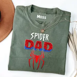 Comfort Colors Mens Spider Dad Design Father's Day Matching Family Birthday T-Shirt