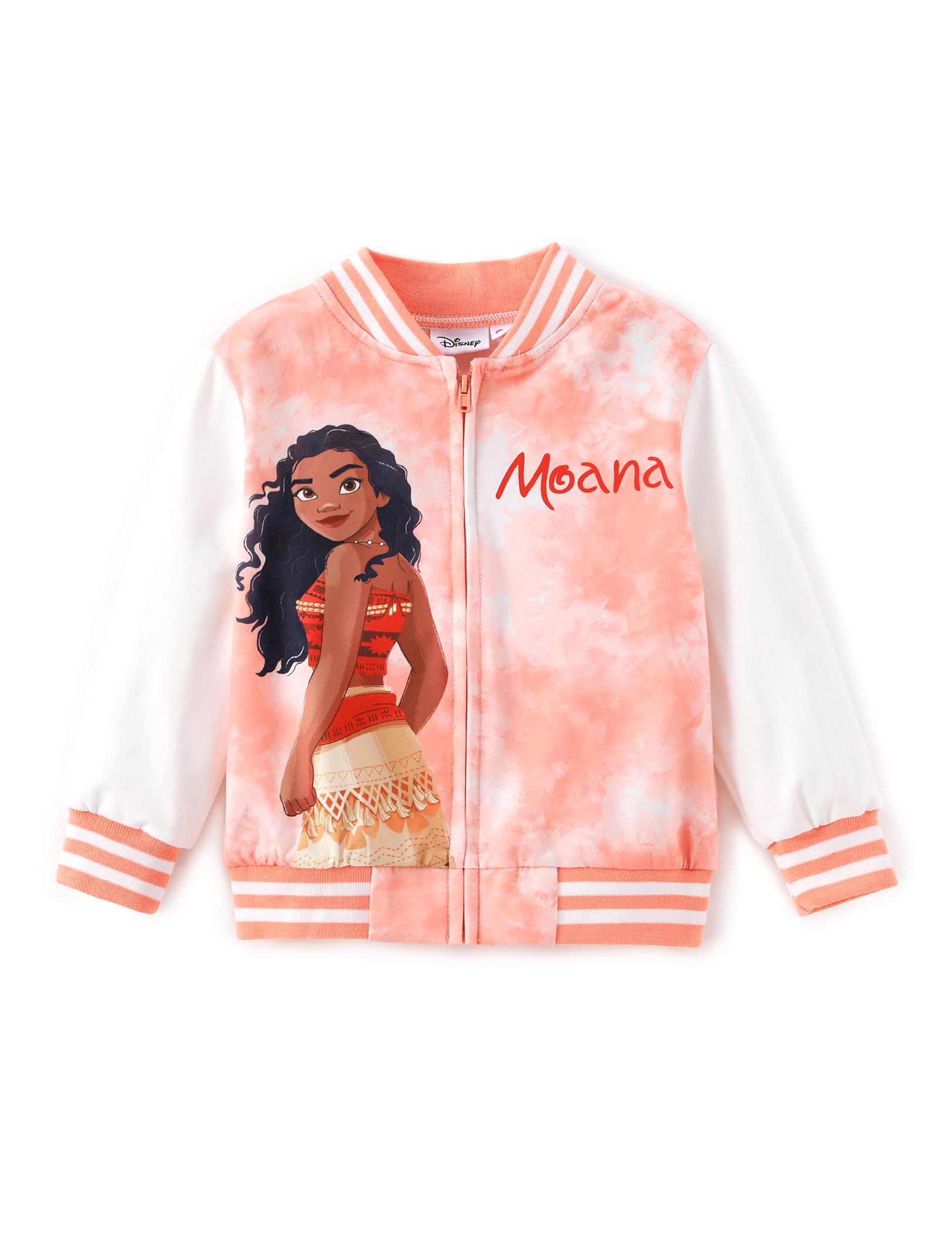 Disney Princess Kids' Baseball Jackets Featuring Moana Rapunzel & Other Princesses Colorful Printed Cute Style Vibrant Unique，SprIngGIowUp ,RefreshedLook
