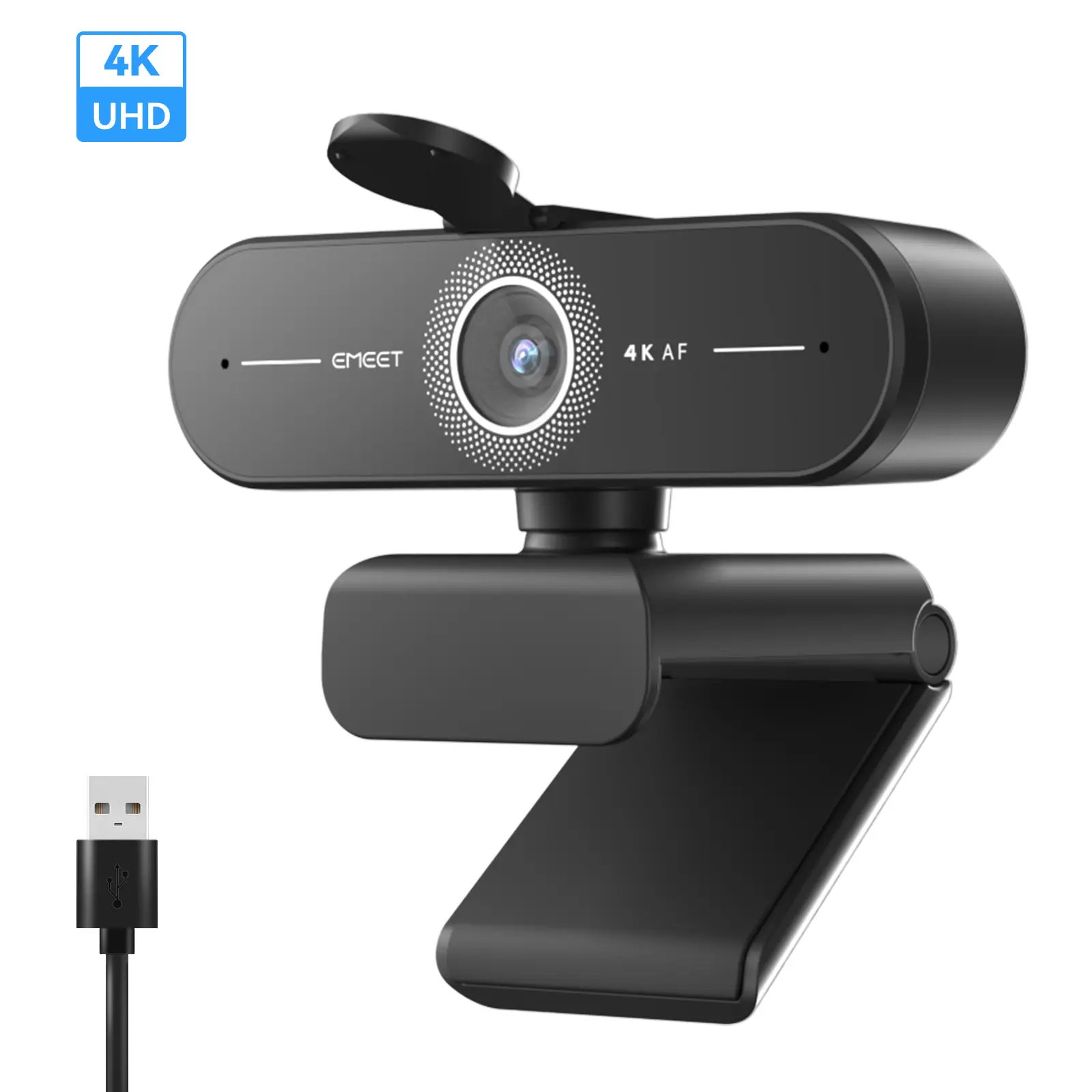 EMEET C60E 4K Webcam Streaming Camera for PC Laptop, Not for PS5, Gaming Accessories for Switch 2 Camera, 1080p@60fps, Fast AutoFocus, Fill Light, Plug & Play with Privacy Cover, Game Changer, Webcam 4K for Streaming Living,tiktokshopbacktoschool