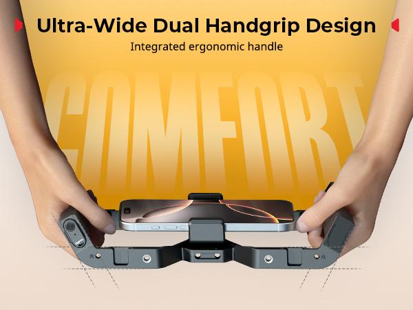 SmallRig IntegraGrip Wireless Control Universal Phone Cage, Ultra-Wide Dual handgrip Smartphone Video Rig with Cold Shoe Mount, Suitable for iPhone 17 16 & Android, for Videomaker Vlogging Content Creator Kit Camera Tripod 5355/5356