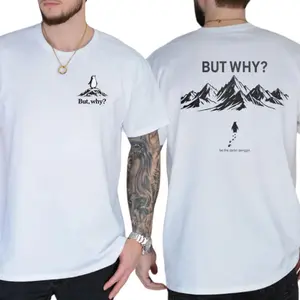 “But Why” Penguin Meme T-Shirt – Sad Penguin Mountain Graphic Tee, Unisex S–4XL
