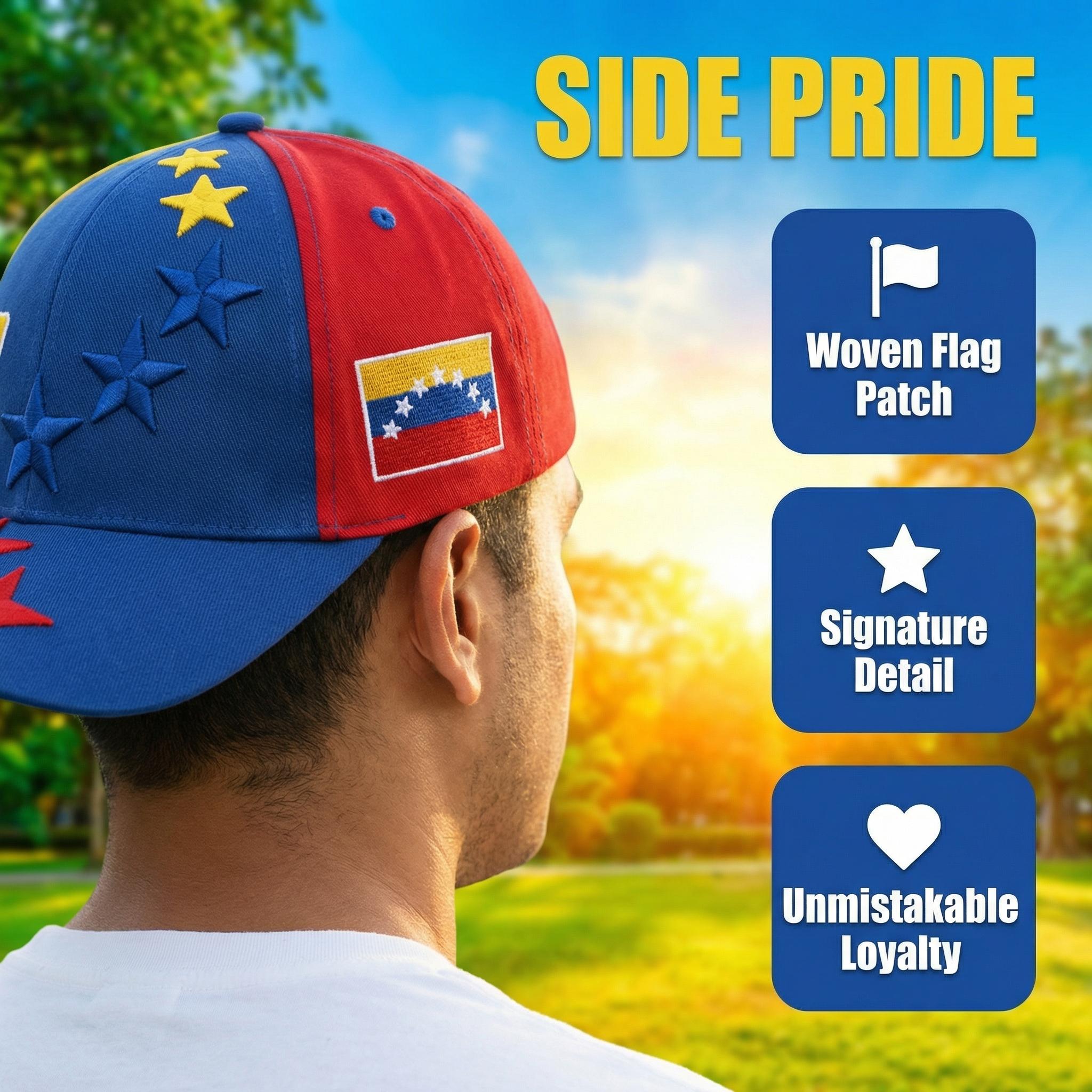3D Embroidered Venezuelan Flag Baseball Cap| Adjustable Strap| Street Fashion Hat