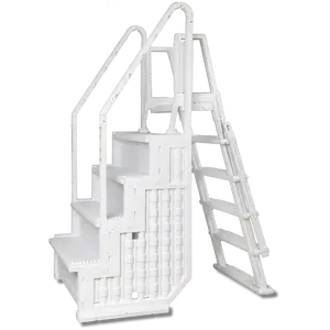 Poolzilla Step for 48’’ to 54’’ in. Above Ground Pools with Flip-up Outside Ladder