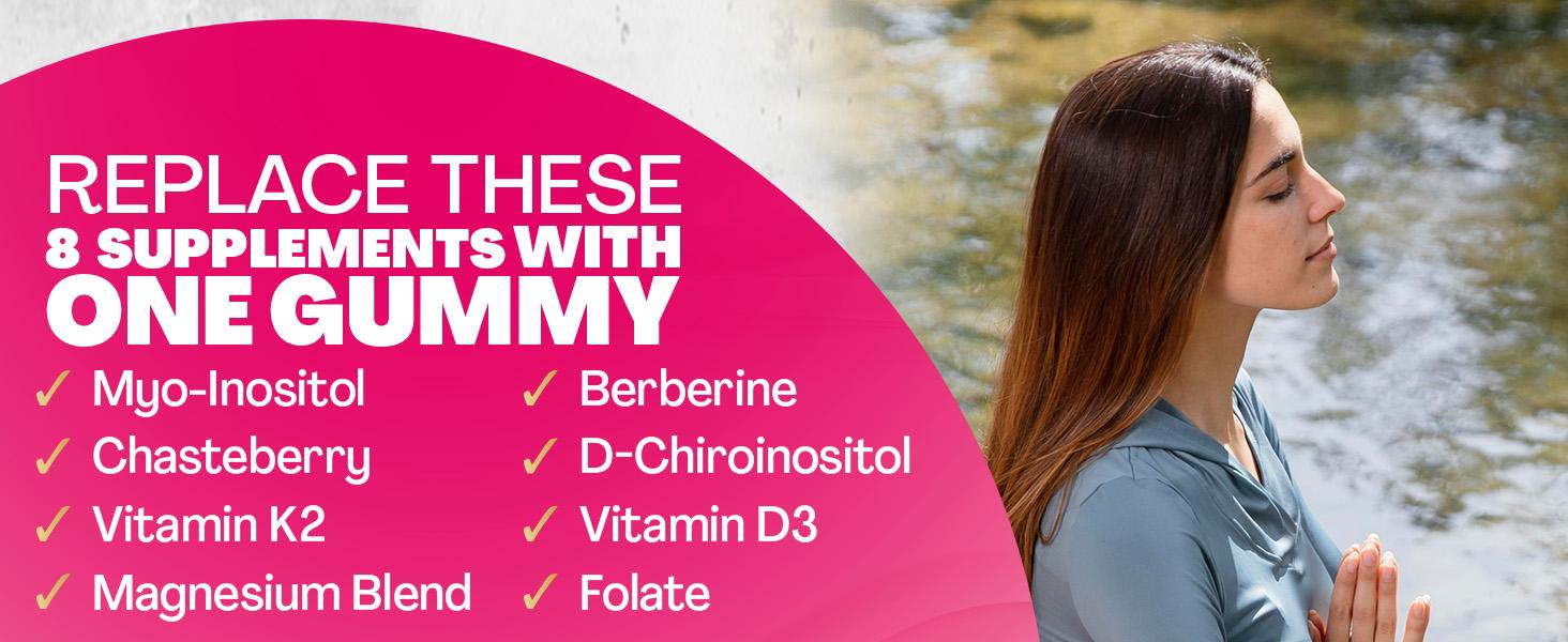 Soothe & Smooth Bundle (Gummies) - Zoyava Cortisol and Myo-Inositol All-in-One Dietary Supplement for Fitness & Healthcare - Mixed Berry Flavored - MADE IN USA