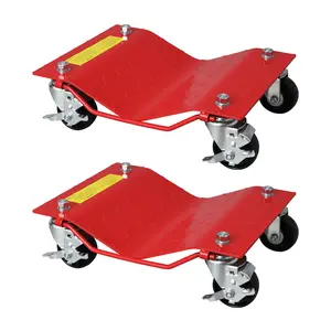 Garvee Portable Tire Dolly with 680 Kg Load Capacity Each, Tire Trolley with 360° Swivel Casters, Jack for Cars, Automobiles, Trucks, Tractors, Mobile Tire Platform