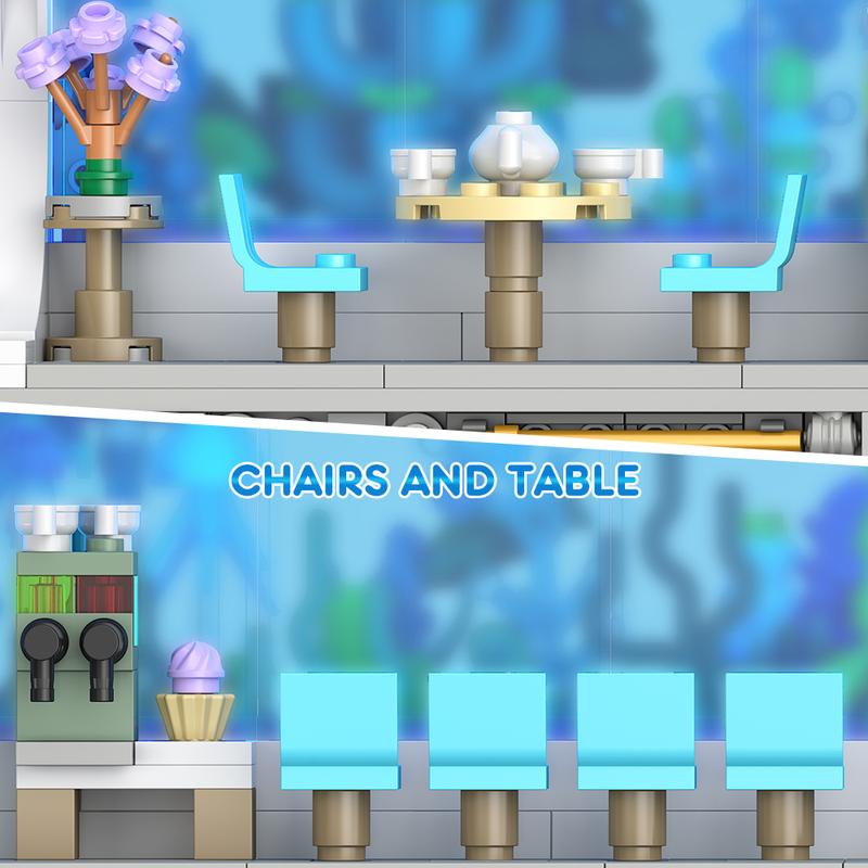 HOGOKIDS Aquarium Building Set 2 Styles Oceanarium Toy with Dolphins, Sharks, Crabs, Turtles, Clownfish, Marine Life, 1316PCS Undersea World Magnetic Blocks for Ages 6-12