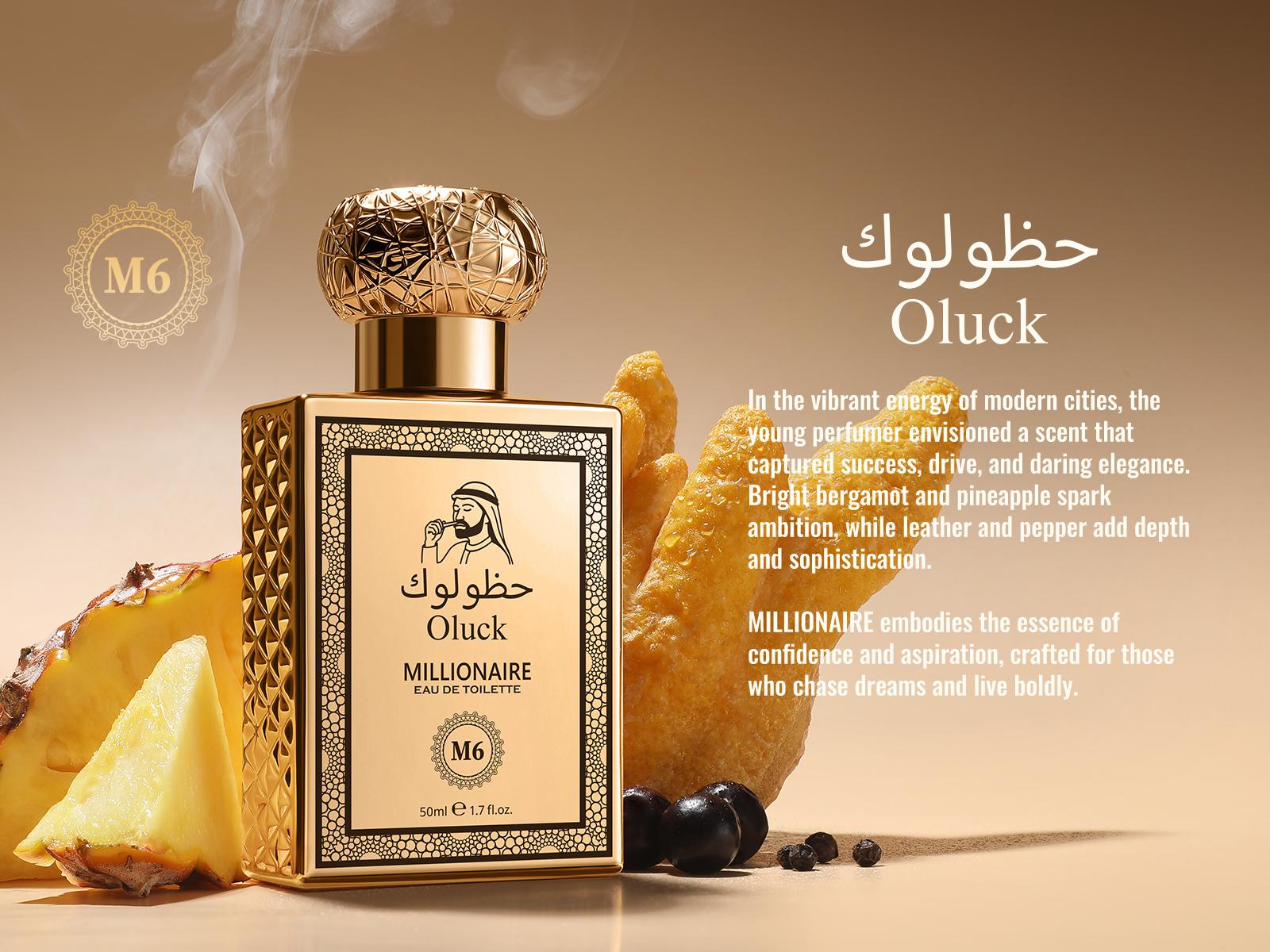 Oluck Perfume M6 (MILLIONAIRE) Cologne for Women & Men, Bergamot Pineapple Blackcurrant  Patchouli  Musk Notes , Middle Eastern Fragrance，Luxury  Gifts