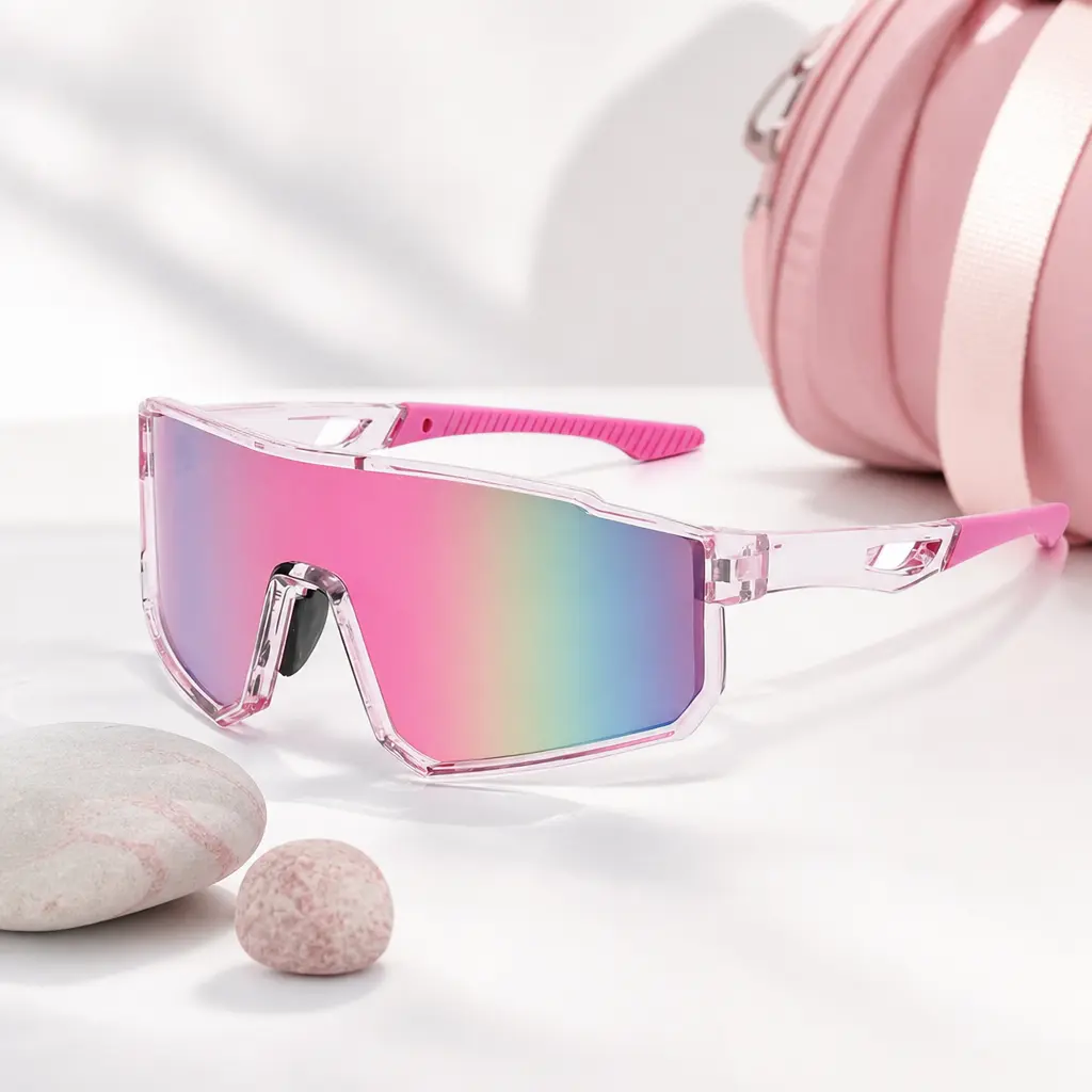 Oversized Wraparound Sunglasses for Women Men, Futuristic Shield Design with Reflective Lenses, Lightweight UV400 Windproof for Riding & Hiking, Men's Sunglasses, Reflective Lenses Add Modern Flair, Womens Sunglasses, Cycling Gear, Unisex tiktokshopbackto