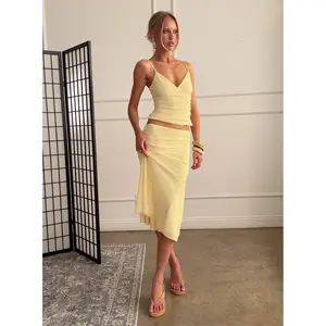 Zylen Cami Set Yellow
