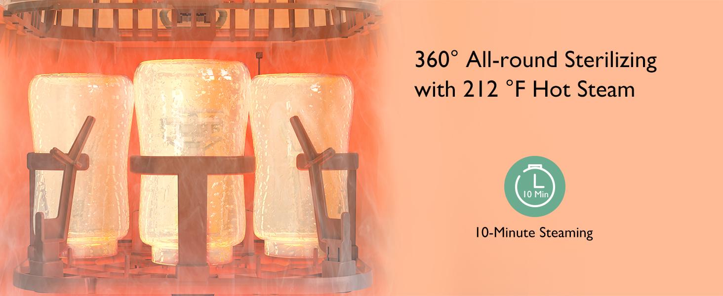 Momcozy KleanPal Pro Baby Bottle Washer - Sterilizer & Dryer Combo for Easy Cleaning - Bottle Washer Machine for All Bottles, Pump Parts & Baby Item Care - Save Time & Effort