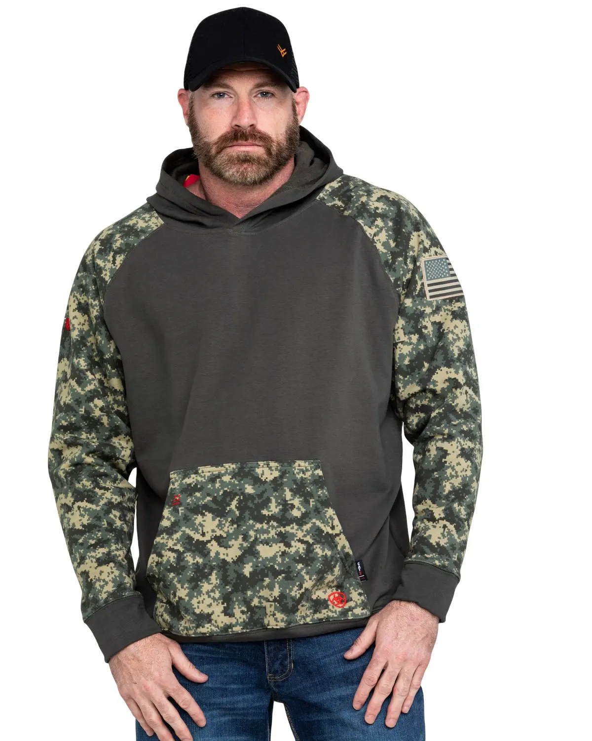Ariat Men's Men'S Fr Durastretch Camo Patriot Work Hooded Sweatshirt - 10027911