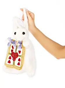 Women's Alice in Wonderland White Rabbit Clutch, Halloween Party Fur Costume Accessory