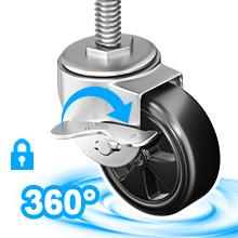 T1 Tool Organizer with Lockable Wheels Heavy Duty Garage Storage for Yard Shed Outdoor Lawn Freestanding Organizers UP to 50 Tools Black Anti-Tip Device